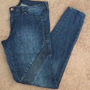 H&M Biker Style Blue Skinny Jeans